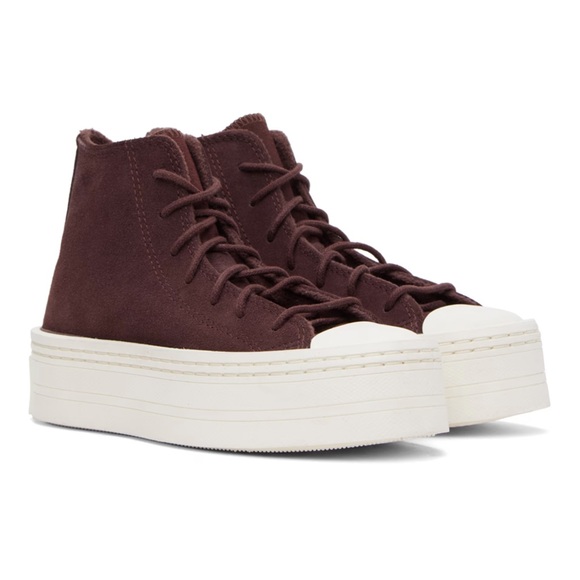 CONVERSE Burgundy Chuck Taylor All Star Modern Lift Sneakers - Picture 2 of 12